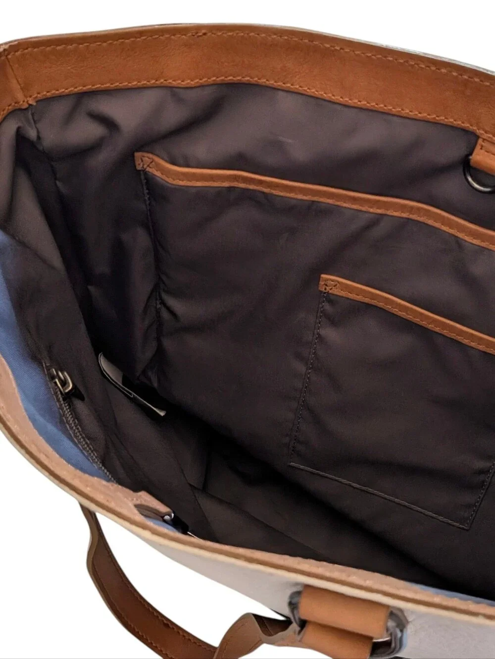 Sorel Three-Tone Leather Tote Bag Business Casual Carryall Shoulder